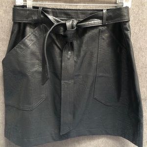 Faux leather skirt